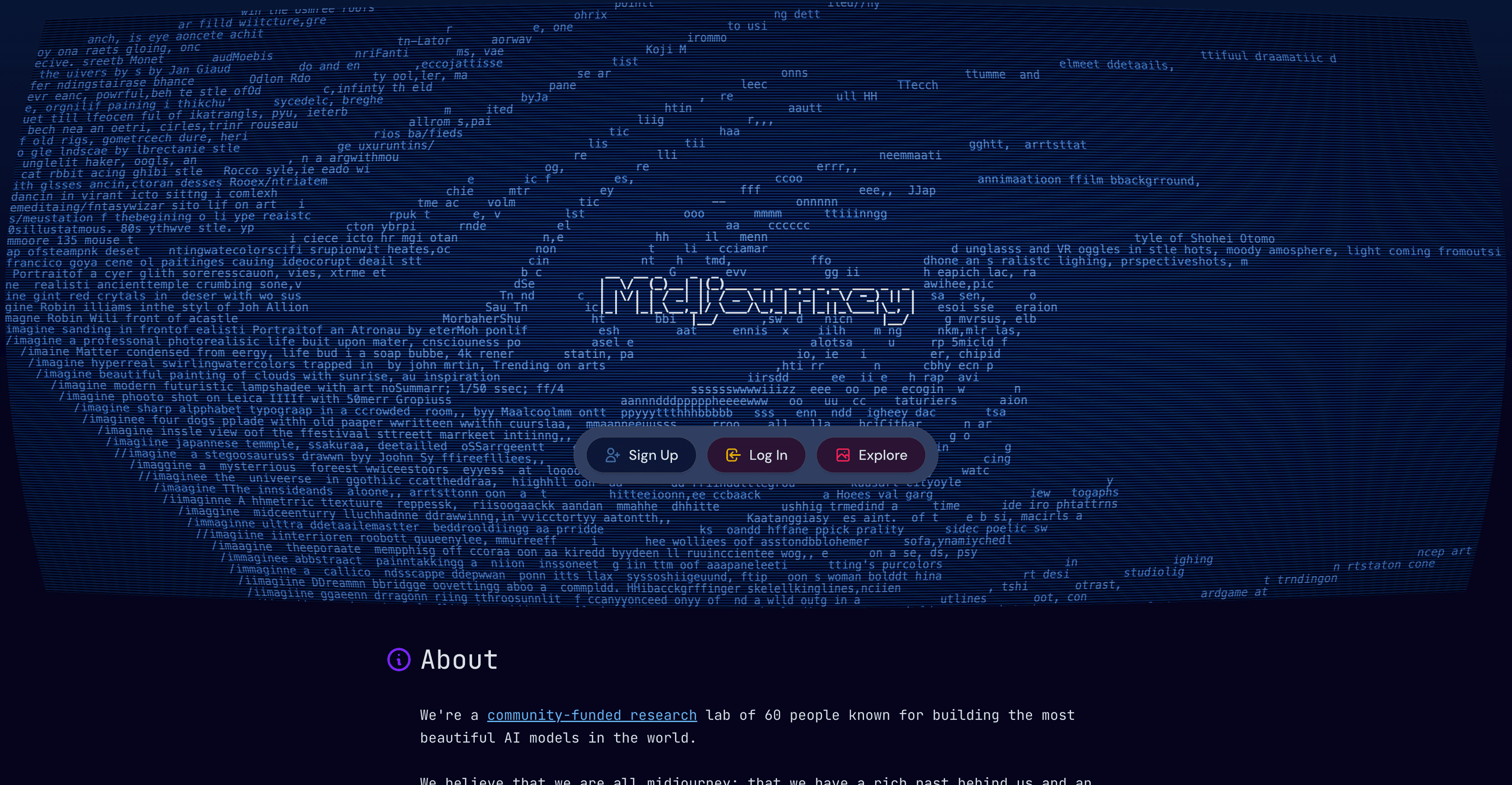 Midjourney 官网截图
